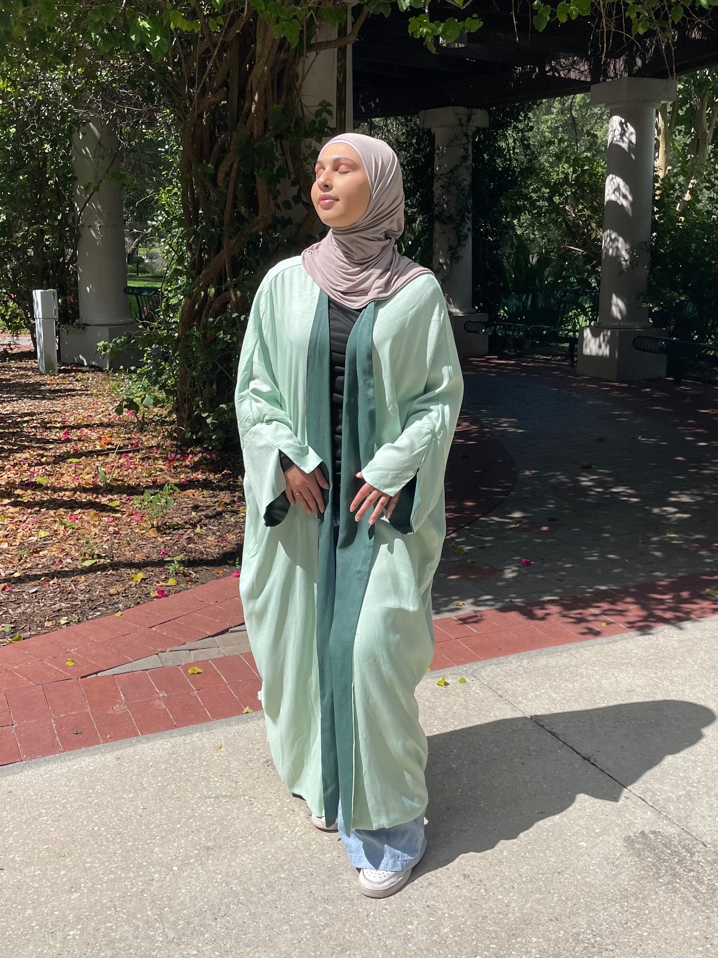 Green Reversible Abaya