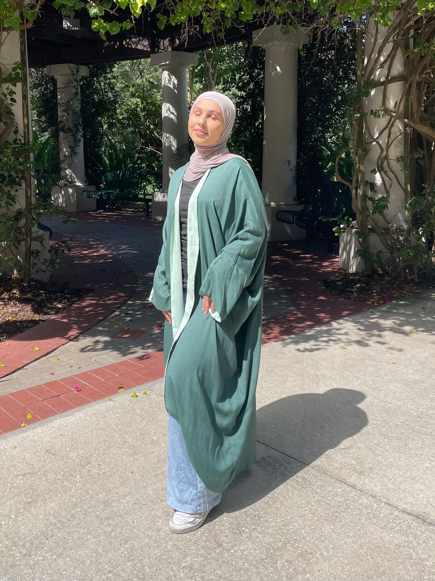 Green Reversible Abaya