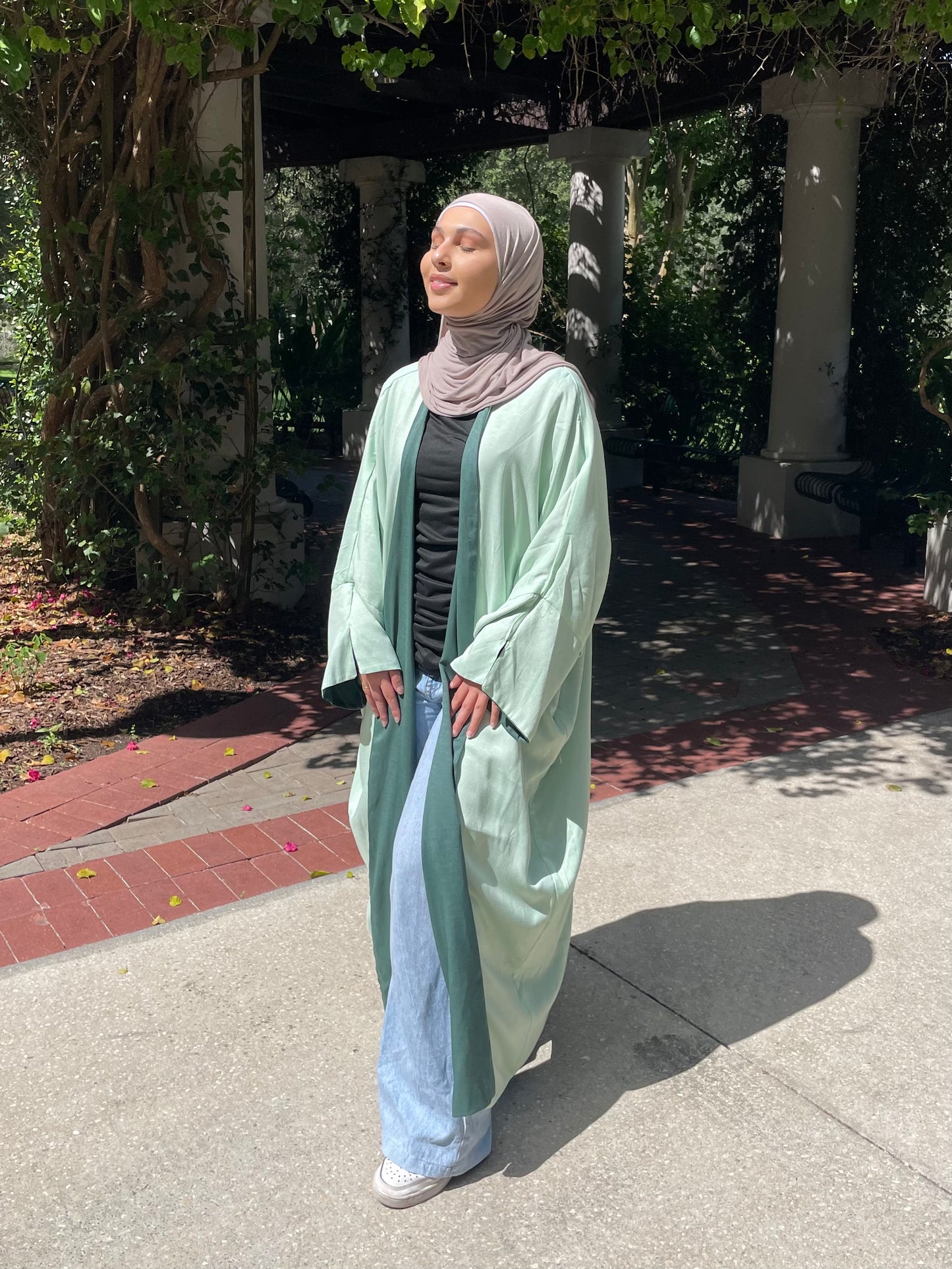 Green Reversible Abaya