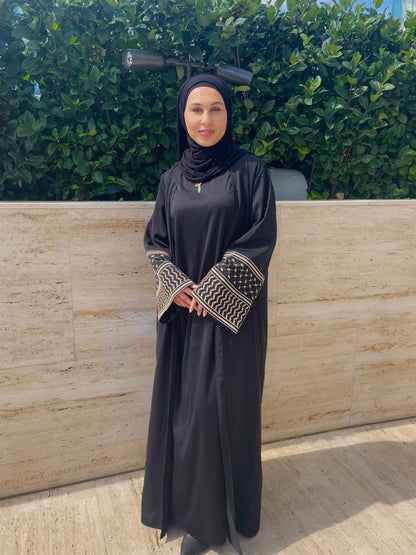 Black Keffiyeh Abaya