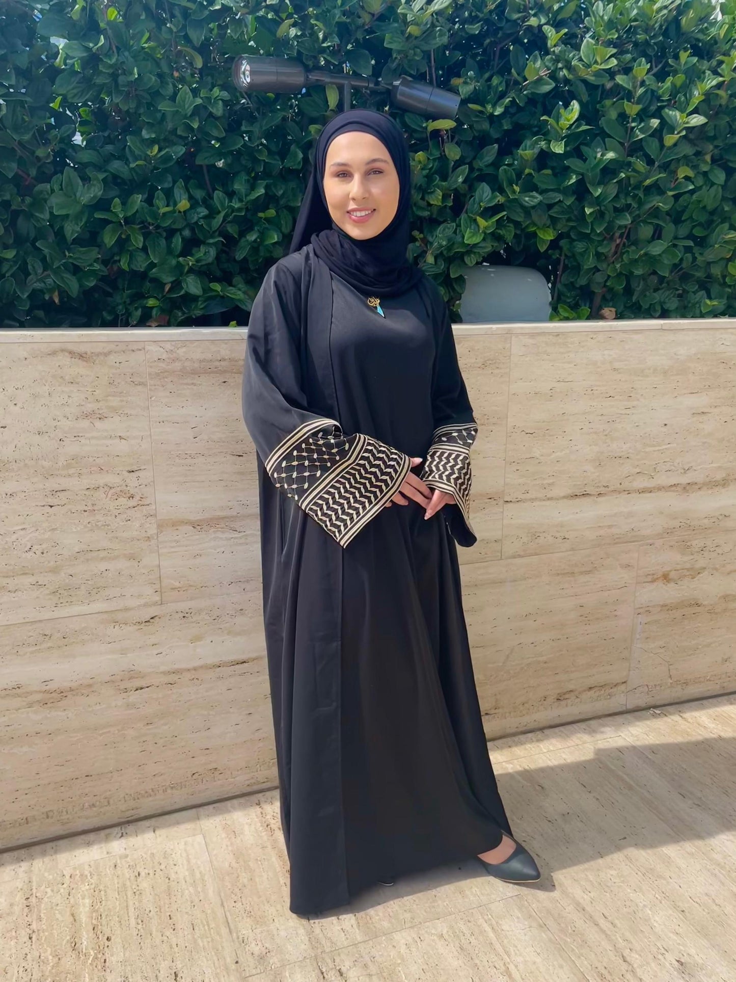 Black Keffiyeh Abaya